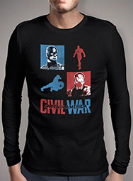 Мужская футболка с длинным рукавом Civil War Clash