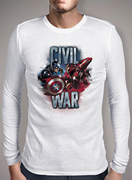 Мужская футболка с длинным рукавом Civil War Face Off