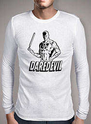 Мужская футболка с длинным рукавом Daredevil Outline