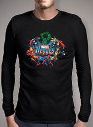 Мужская футболка с длинным рукавом Marvel Heroes 2