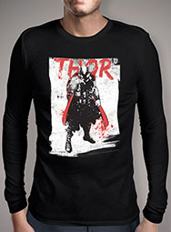 Мужская футболка с длинным рукавом Thor In Grunge