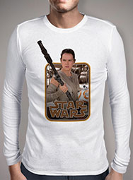 Мужская футболка с длинным рукавом Rey and BB-8