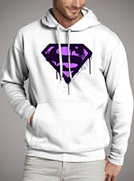 Мужская толстовка Superman Purple Splatter Logo