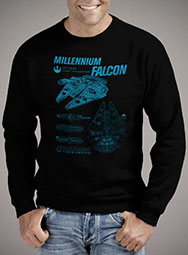 Мужской свитшот Millennium Falcon Schematics