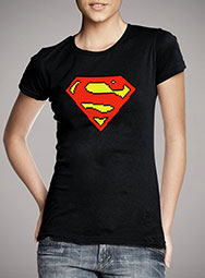 Женская футболка 8-bit Superman Logo