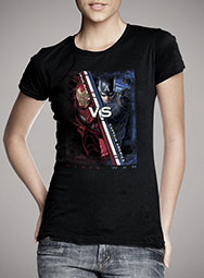 Женская футболка Iron Man vs Captain America