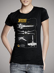 Женская футболка Resistance X-Wing Schematic