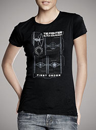 Женская футболка Tie Fighter Black Squadron