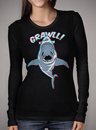 Женская футболка с длинным рукавом Jaws 3d