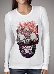 Женская футболка с длинным рукавом Floral Skull