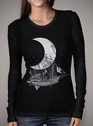 Женская футболка с длинным рукавом Moon Ship
