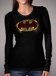 Женская футболка с длинным рукавом Batman Brick Splatter Logo