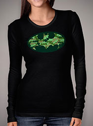 Женская футболка с длинным рукавом Batman Camouflage Logo