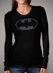 Женская футболка с длинным рукавом Distressed Bat Signal