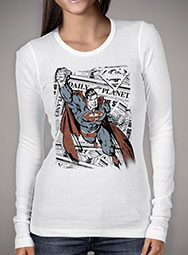 Женская футболка с длинным рукавом Superman Tabloids