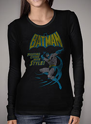Женская футболка с длинным рукавом Vintage Batman Comic