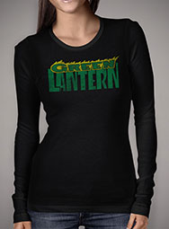 Женская футболка с длинным рукавом Vintage Green Lantern Logo
