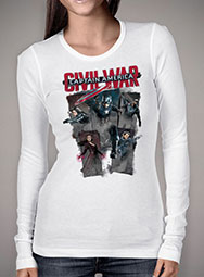 Женская футболка с длинным рукавом Captain America Civil War Heroes
