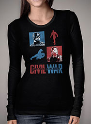Женская футболка с длинным рукавом Civil War Clash