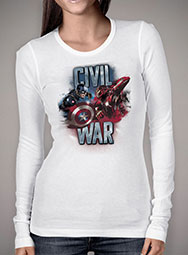Женская футболка с длинным рукавом Civil War Face Off