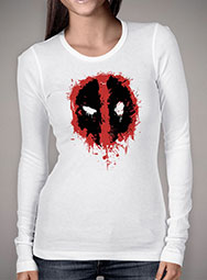 Женская футболка с длинным рукавом Deadpool Splatter Icon
