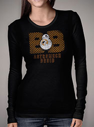Женская футболка с длинным рукавом BB-8 Warning