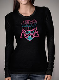 Женская футболка с длинным рукавом Darth Vader Neon Sign