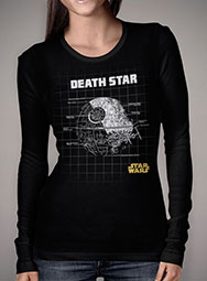 Женская футболка с длинным рукавом Death Star Schematics