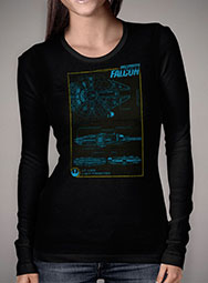 Женская футболка с длинным рукавом Falcon Schematics