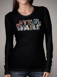 Женская футболка с длинным рукавом Star Wars Character Logo
