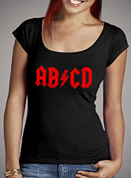 Женская футболка с глубоким вырезом Abcd Rock