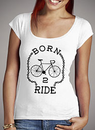 Женская футболка с глубоким вырезом Born To Ride