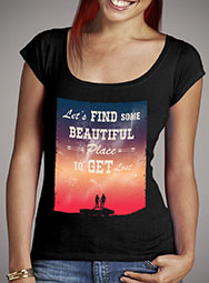 Женская футболка с глубоким вырезом Find Some Beautiful Place