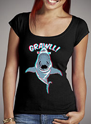 Женская футболка с глубоким вырезом Jaws 3d