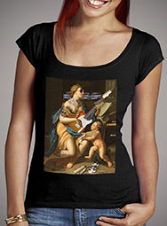 Женская футболка с глубоким вырезом Our Lady Of Rock N Roll