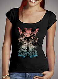 Женская футболка с глубоким вырезом The Wolf