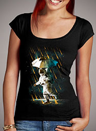 Женская футболка с глубоким вырезом Meteor Shower in Space V2