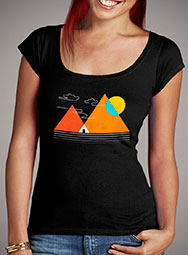 Женская футболка с глубоким вырезом Mountain View