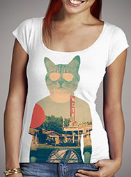 Женская футболка с глубоким вырезом Cool Cat