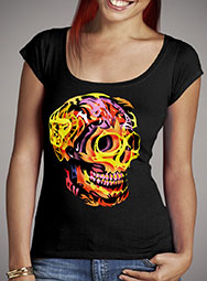 Женская футболка с глубоким вырезом Skull V