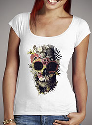 Женская футболка с глубоким вырезом Garden Skull
