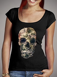 Женская футболка с глубоким вырезом Skull Town