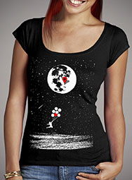 Женская футболка с глубоким вырезом Destination Moon