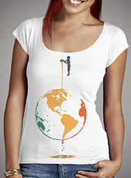 Женская футболка с глубоким вырезом Fill Your World With Colors