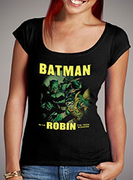 Женская футболка с глубоким вырезом Batman and Robin