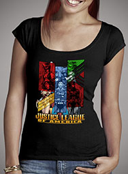 Женская футболка с глубоким вырезом Justice League of America