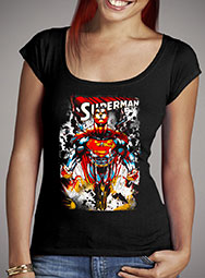 Женская футболка с глубоким вырезом Superman - End of Krypton