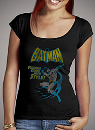 Женская футболка с глубоким вырезом Vintage Batman Comic
