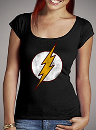 Женская футболка с глубоким вырезом Vintage Flash