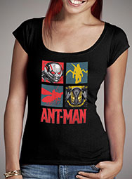Женская футболка с глубоким вырезом Ant-Man Heroes and Villains